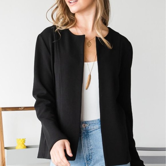 Heimish Full Size Open-Front Blazer - Picture 3 of 8